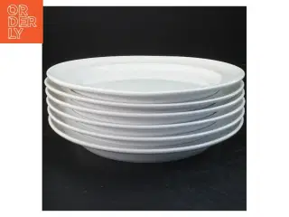 6 Royal Copenhagen hvidpot spisetallerkner (str. Ø 24 cm)