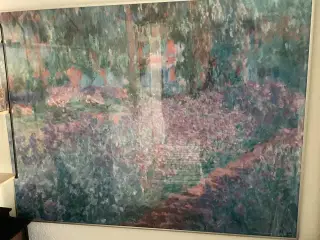 Claude Monet plakat i metal ramme, mål 120x90cm