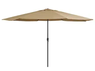 Parasol med metalstang 390 cm gråbrun