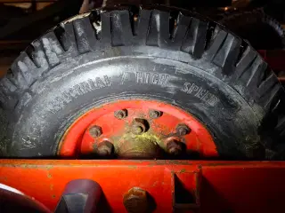 Rød Skovvogn, 120 cm bred, 200 cm lang