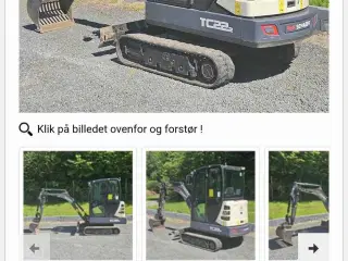 Minigraver Terex tc22.2 har altid været opbevaret