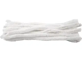 Chenille, L: 30 cm, tykkelse 15 mm, hvid, 15 stk./ 1 pk.