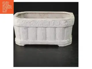 Hvid rektangulær plantekasse (str. 16x12 cm)