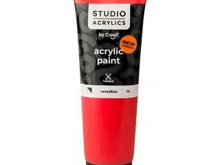 Creall Studio Akrylmaling, halvdækkende, vermillion (10), 120ml/ 1 fl.