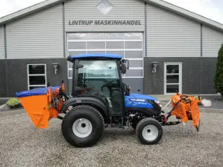 Solis 26 HST Snow Edition med frontlift, Vario SHL150 sneplov og SSP140 saltudlægger