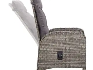 Udendørs stole 2 stk. polyrattan grå
