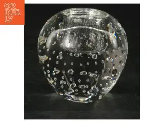 Lysestage med bobler (str. H. 5 cm. ø. 5,5 cm)