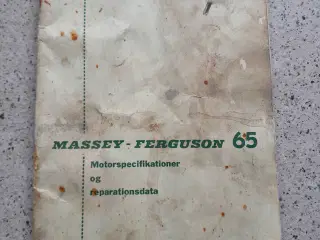 MF 65 Motorspecifikationer