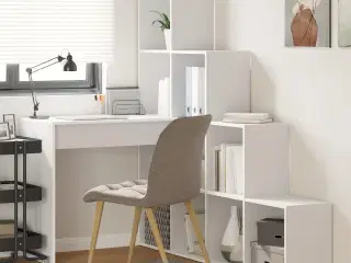 Hjørneskrivebord Hvid 101,5 x 149,5 x 149,5 cm Konstrueret træ