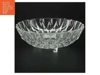 Glas skål med mønster (str. Ø 20 cm)