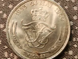Fredrik IX og Dronning Ingrid's Sølvbryllup 5 kr