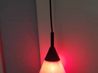 Pendel, rød glas pendel