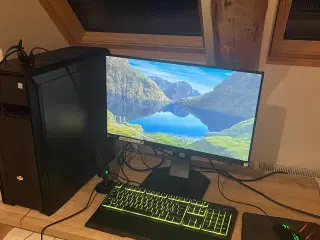 Gaming pc med tilbehør