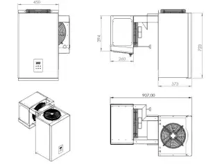Combisteel væg fryseaggregat – 0,85 kW