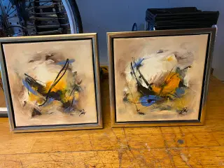Flotte malerier købt hos Bryrup Kunstcenter 34x34.