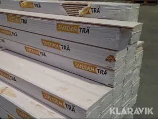 Profilbrædder A sortering Sveden Trä Gran vitvax extra hvid