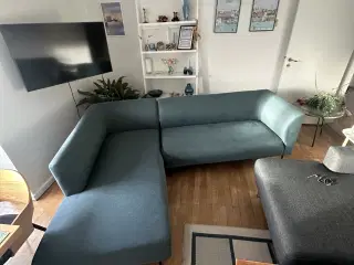 Grøn hjørnesofa til salg