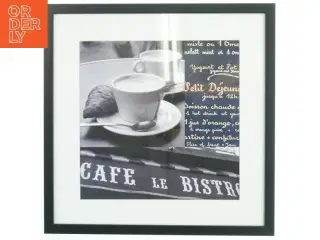 Indrammet billede af caféscene (str. 43x43 cm)