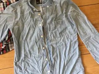 Mono blå denim skjorte str 14 år
