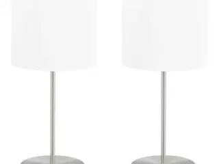 Bordlamper 2 stk. touch-knap E14 hvid