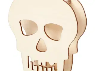 Halloweenfigur, Dødningehoved, H: 13,5 cm, D: 3 cm, B: 11,5 cm, 1 stk.