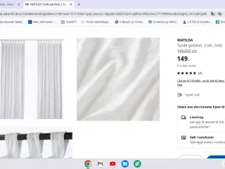 Gardiner Mathilda fra IKEA