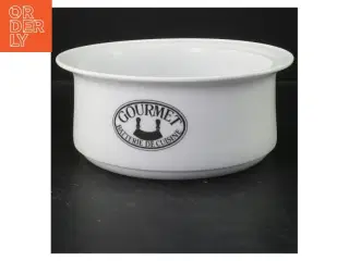 Porcelænsskål med Gourmet mærke fra Alpandan (str. Ø 21x9 cm)