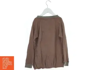 Brun sweatshirt med design fra Svært Fint (str. 128)