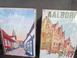 Aalborg metal vægkunst 2 stk 