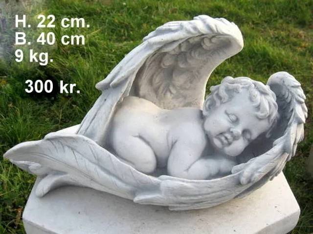 Havefigurer - ENGLE - Frostsikker beton