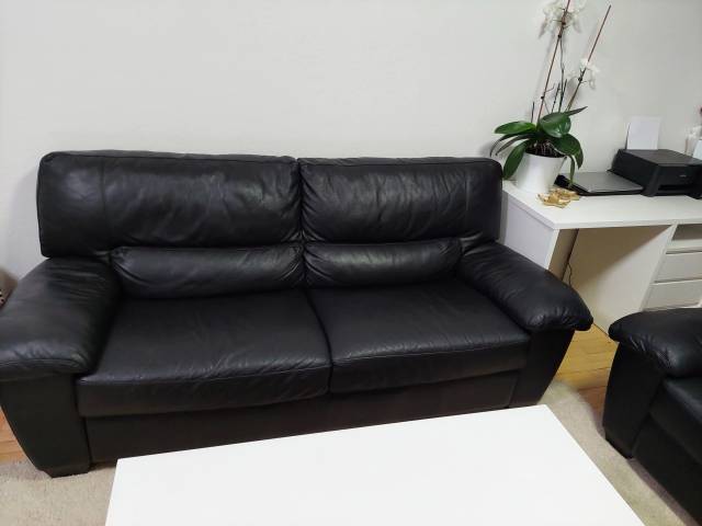Lædersofa  2+3 personer 