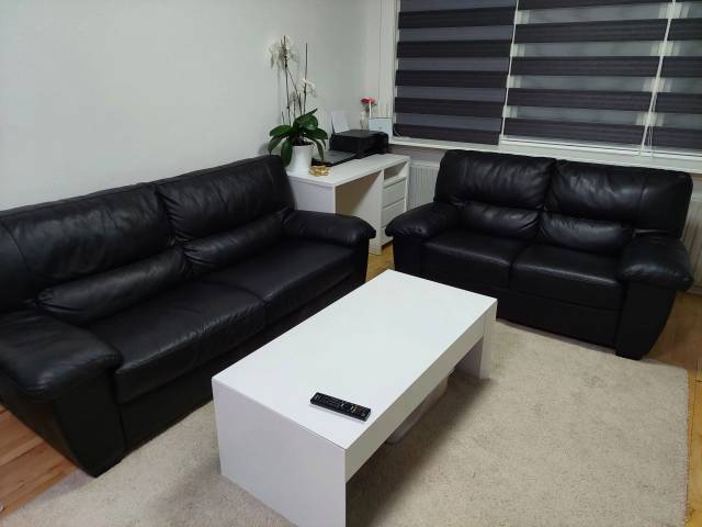 Lædersofa  2+3 personer 