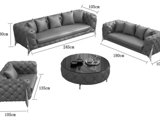 Royal II sofasæt 1+2+3 pers Lightgrey 93A