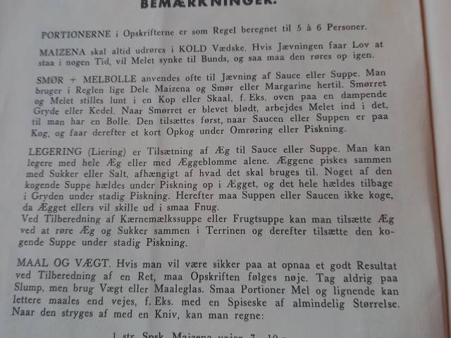 Maizena Kogebog af Gunna Agersted fra 1947