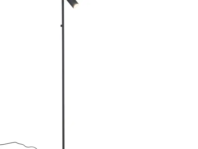 Paris Gulvlampe - Lampe i sort med stofledning på 210 cm Pære: GU10/5W LED IP20