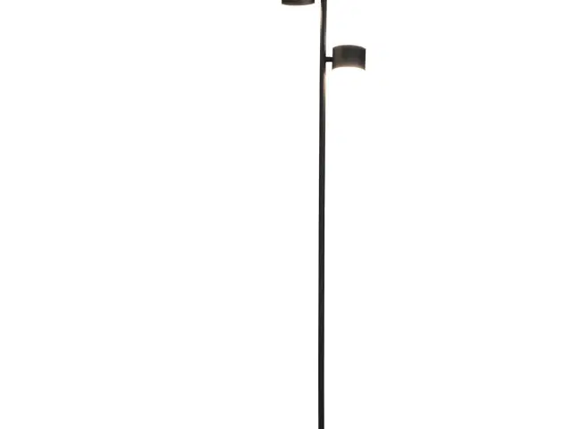 Milano Gulvlampe - Lampe i sort med stofledning på 200 cm  Pære: 2 x GU9/2,5W LED  IP20
