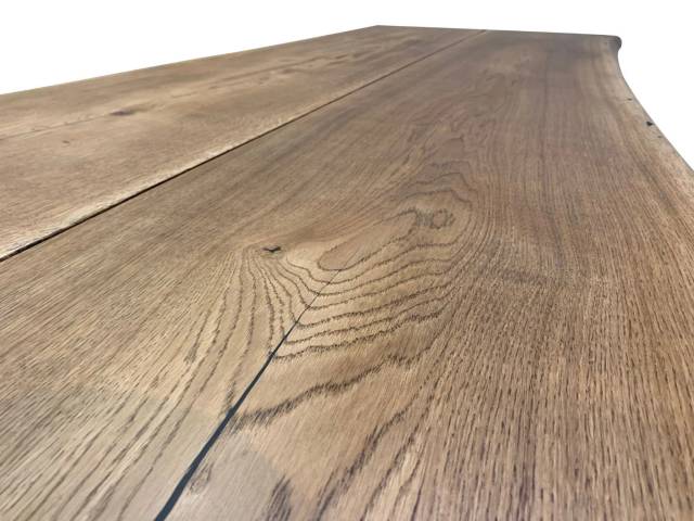 Plankebord eg 2 planker - naturkant 270 x 95-100 cm