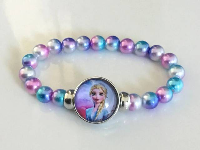 Frost armbånd med Elsa fra Frost perlearmbånd 