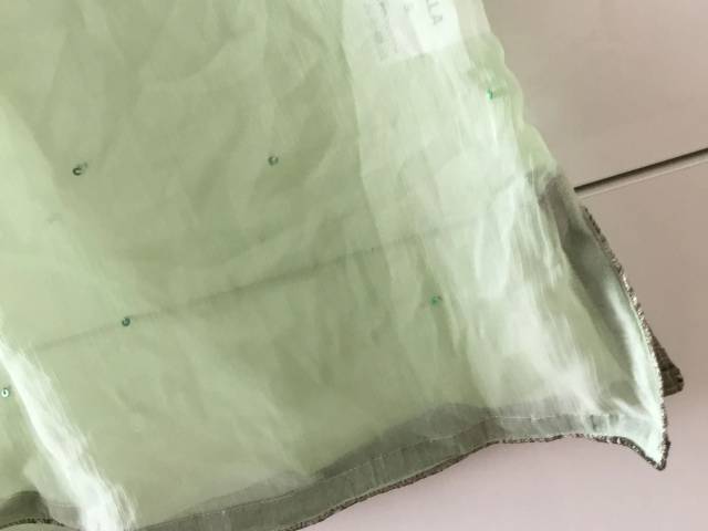 Milla transparent top bluse med palietter