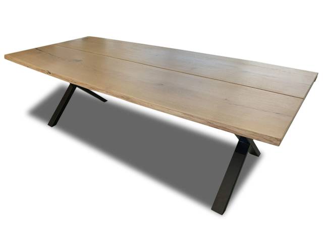 Plankebord eg 2 planker - naturkant 240 x 95-100 cm