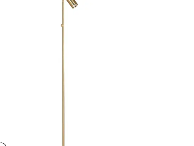 Paris Gulvlampe - Lampe i messing med stofledning på 210 cm Pære: GU10/5W LED IP20