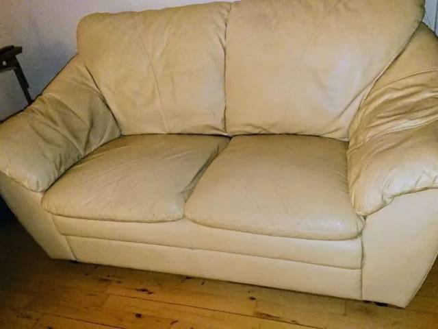 3+2 Luksus lædersofaer Beige