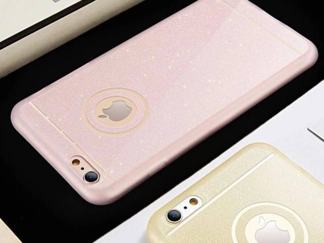 Rosa glimmer cover til iPhone 5 5s SE 6 6s 6+ 6s+