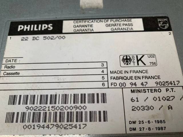 Philips autoradio. .