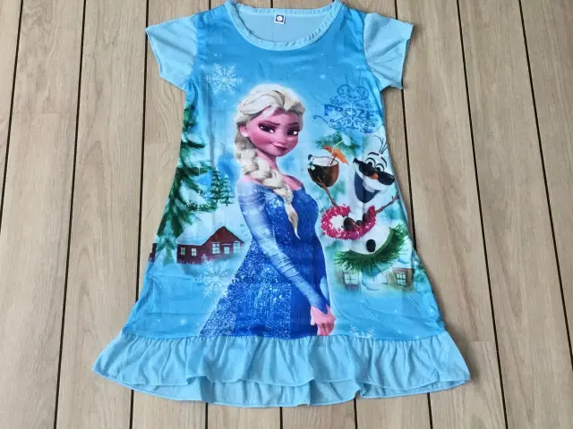 Frost kjole str. 98 med Elsa i turkis
