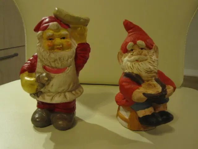 2 stk. ældre julemænd i keramik