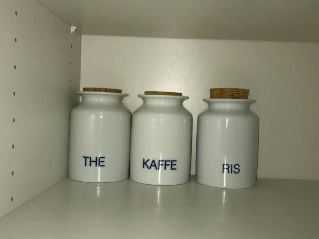 Eva Trio krukke m/korklåg