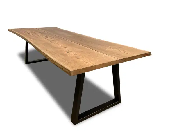 Plankebord eg 2 planker - naturkant 270 x 95-100 cm