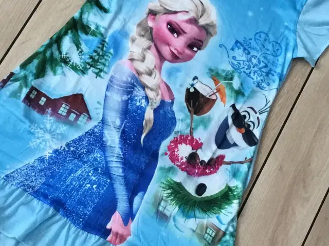 Frost kjole str. 98 med Elsa i turkis