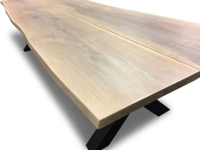 Plankebord eg hvidolieret 300 x 95-100cm